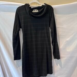 Red Haute dark stripe dress size large cowl neck
